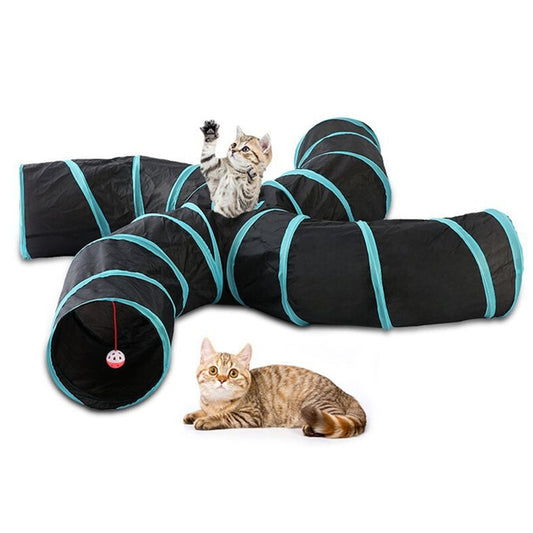 Cat Tunnel Tube Kitty Tunnel Bored Cat Pet Toys Peek Hole Toy